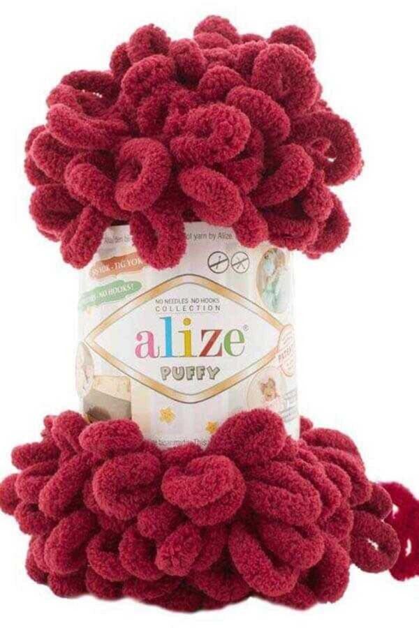 Alize Puffy 100 Gr Tekli 107 Bordo - Image 1