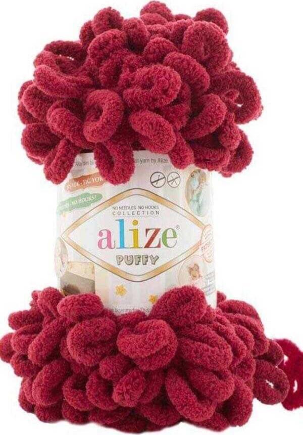 Alize Puffy 100 Gr Tekli 107 Bordo - Image 1