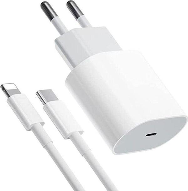 Eta Tech Apple İphone 13-13 Pro- 13 Pro Max Uyumlu 20W Şarj Adaptörü Lightning 1Metre Kablo - Image 1