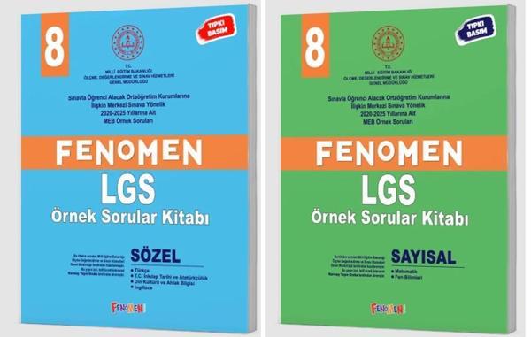 Fenomen Okul 2025 8. Sınıf Lgs Meb Sayısal + Sözel Örnek Sorular 2 Kitap - Image 1