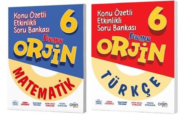 Orjin Okul 2026 6. Sınıf Matematik + Türkçe Konu Özetli Soru Seti 2 Kitap Güncel Müfredat - Image 1