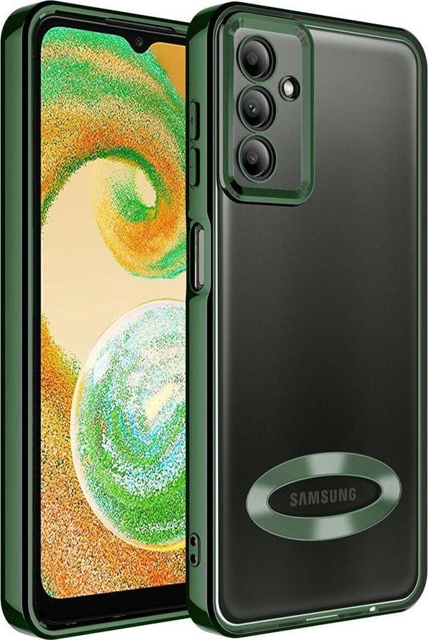 Coverzone Galaxy A14 ile Uyumlu Kılıf Kamera Korumalı Logo Gösteren Colored Z-omega K.Yeşil - Image 1