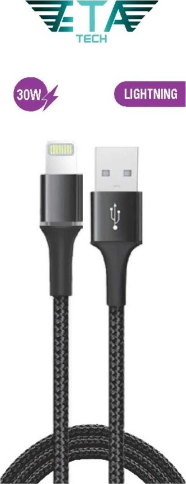 Eta Tech Iphone 3.1 Hızlı Hasır Örgü Şarj Kablosu - Image 1
