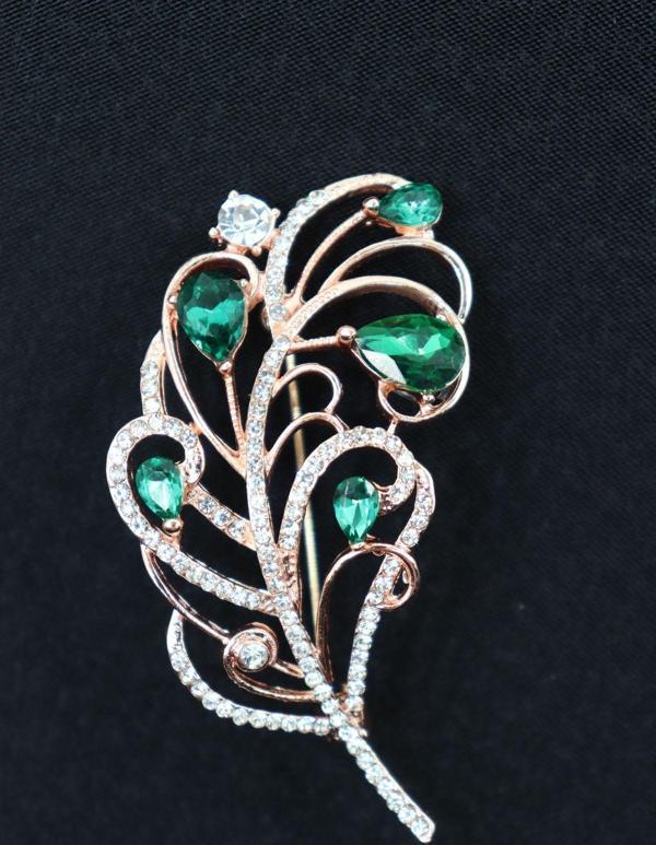 Tüy Broş. Yaka Iğnesi Broş. Taşlı Broş. Kadın Broş. Broş. Erkek Broş. Unisex. Gold Broş - Image 1
