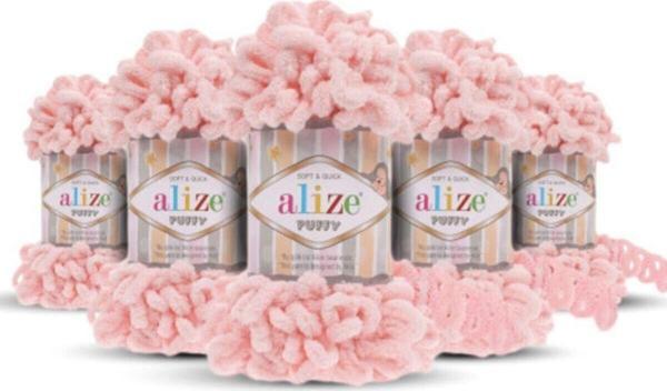 Alize Puffy 340 Pudra Pembe 5 Adet - Image 1