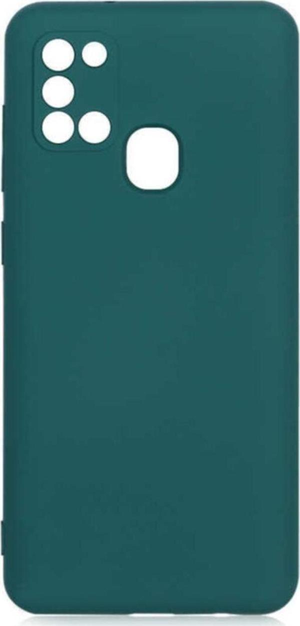 Coverzone Galaxy A21s Kılıf Delux Silkytermoplastik Kılıf Koyu Yeşil - Image 1