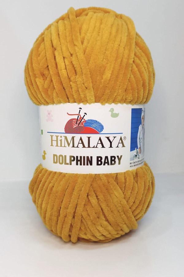 Himalaya Dolphin Baby Kadife Örgü Ipi 80330 Hardal - Image 1