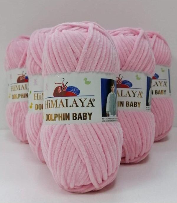 Himalaya Dolphin Baby Kadife Örgü Ipliği Toz Pembe 80319 - Image 1
