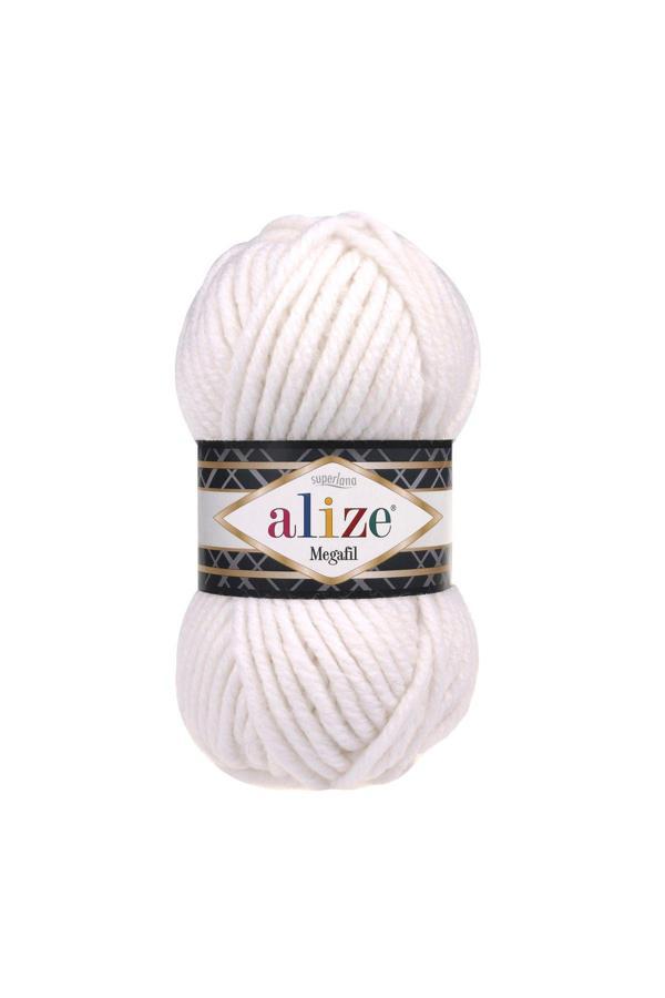 Alize 5 Adet Superlana Megafil 55 Beyaz - Image 1