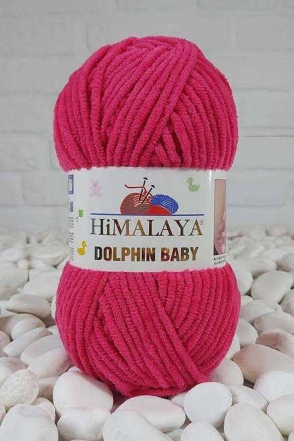 Himalaya Hımalaya Dolphın Baby Kadife İp 80314 Fuşya 5 Adet - Image 1