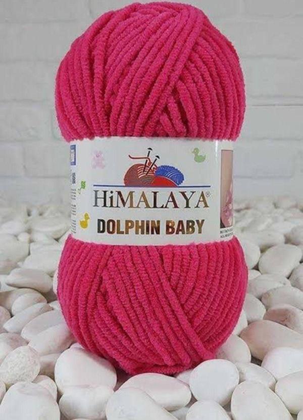 Himalaya Hımalaya Dolphın Baby Kadife İp 80314 Fuşya 5 Adet - Image 1