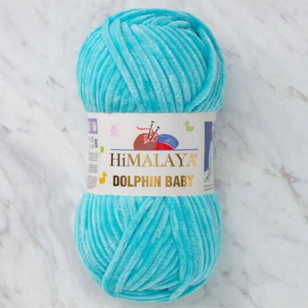 Himalaya Hımalaya Dolphın Baby Kadife Ip 80335 Turkuaz 5 Adet - Image 1