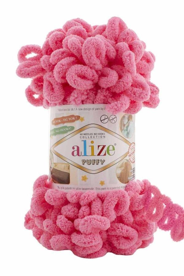 Alize Puffy El Örgü Ipi Canlı Pembe 377 - Image 1