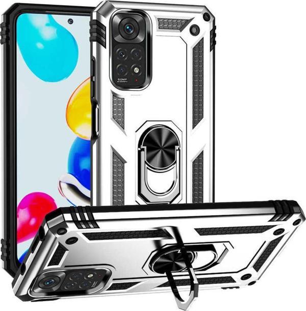 Coverzone Galaxy A23 Kılıf Ile Uyumlu Kılıf Shockprof Yüzük Tutuculu Vega Gri - Image 1