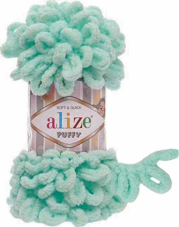 Alize Puffy El Örgü Ipi Kodu 19 - Açık Mint - Image 1