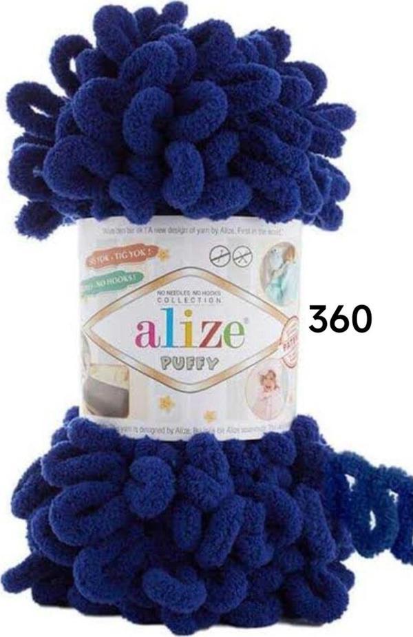 Alize Puffy El Örgü İpliği 1 Adet - Gece Mavisi - - Image 1