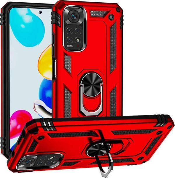 Coverzone Galaxy A23 Kılıf Ile Uyumlu Kılıf Shockprof Yüzük Tutuculu Vega Kırmızı - Image 1