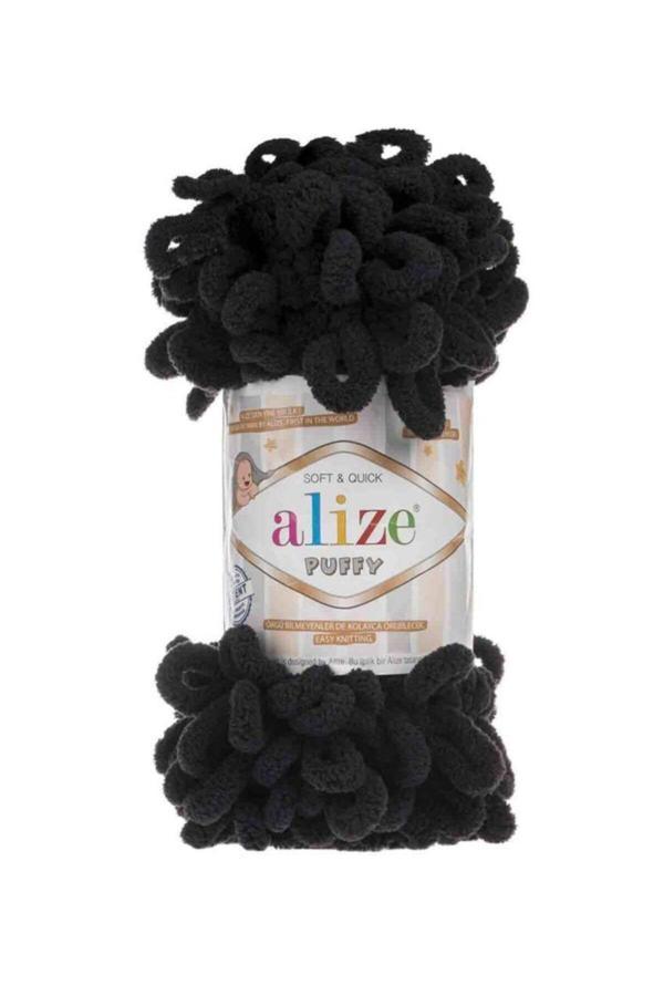 Mulvix Mlvx Alize Puffy El Örgü İpi Siyah 060 Blsm - Image 1