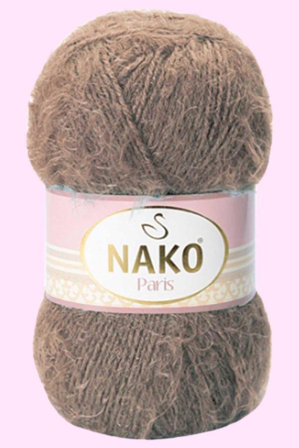 Nako 1 Adet Paris El Örgü Ipi Yünü Boz Kahve 3890 - Image 1