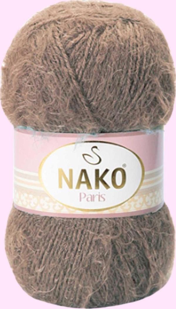 Nako 1 Adet Paris El Örgü Ipi Yünü Boz Kahve 3890 - Image 1