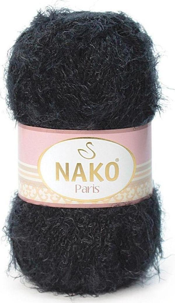 Nako Paris 00217 5 Adet El Örgü Iplikleri Yelek Hırka Kazak Atkı Bere Ipi Siyah - Image 1