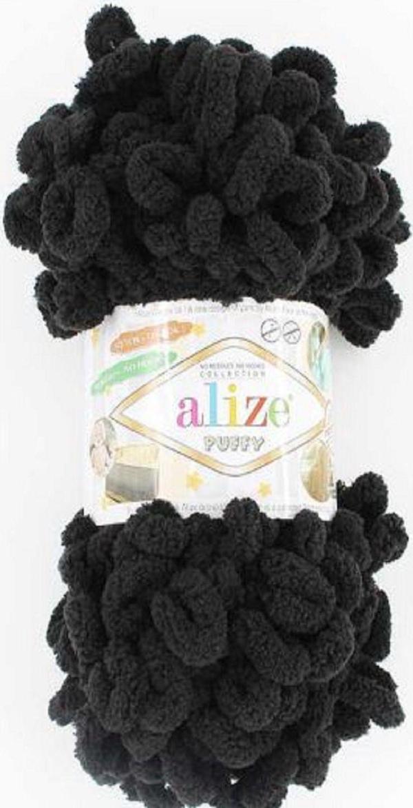 Alize Puffy Siyah 1 Adet Color : 1060 - Image 1