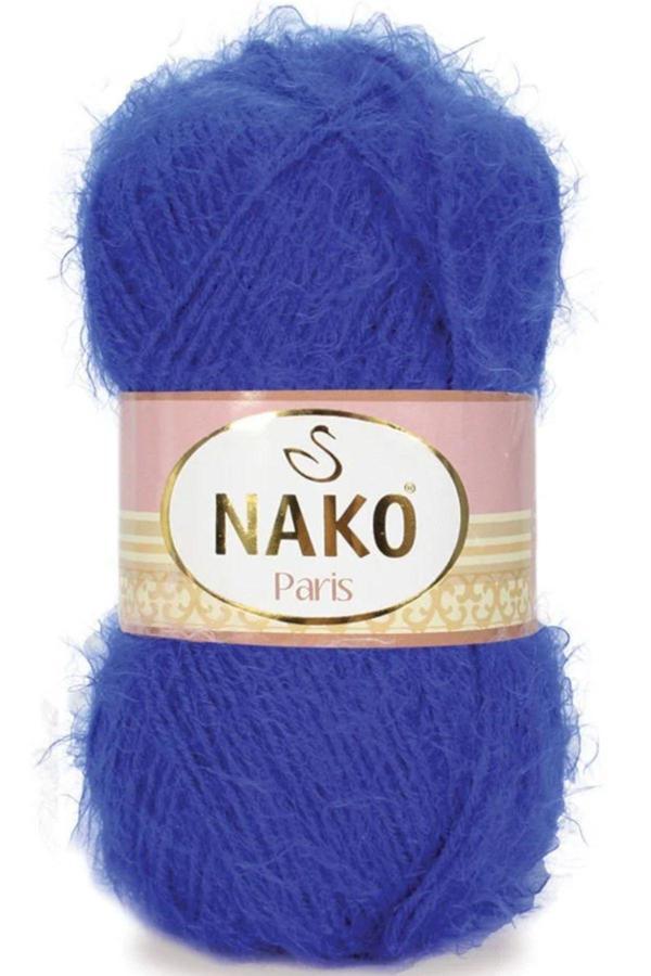 Nako Paris El Örgü Ipi Ipliği Yünü Renk Kodu:10357-Saks Mavi - Image 1