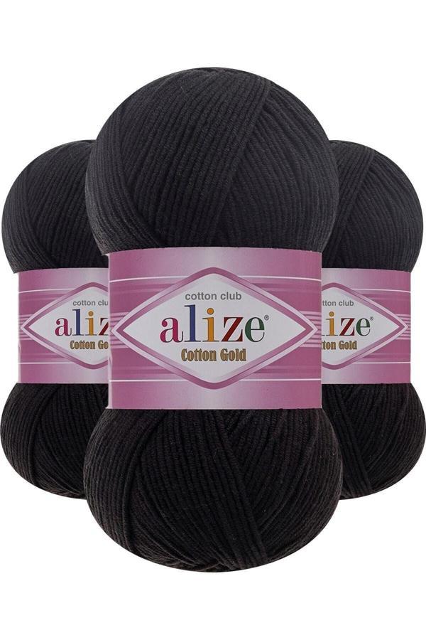 Alize Cotton Gold 60 (Siyah) Amigurumi Ipi 1 Adet - Image 1