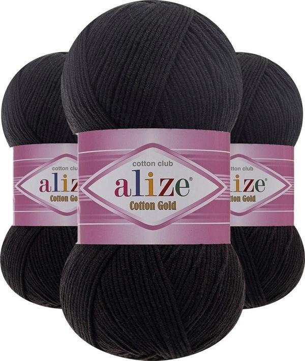 Alize Cotton Gold 60 (Siyah) Amigurumi Ipi 1 Adet - Image 1