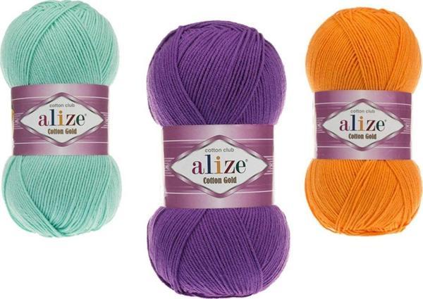 Alize Cotton Gold Amigurumi Ipi 100 Gr El Örgü Ipi Punch Ipi 5 Adet- Istediğiniz 5 Renk Gönderilir - Image 1