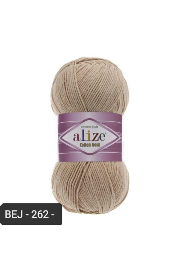 Alize Cotton Gold Amigurumi Ipi 100 Gr El Örgü Ipi Renk Kodu-Bej-262- Punch Ipi Pamuk+Akrilik - Image 1
