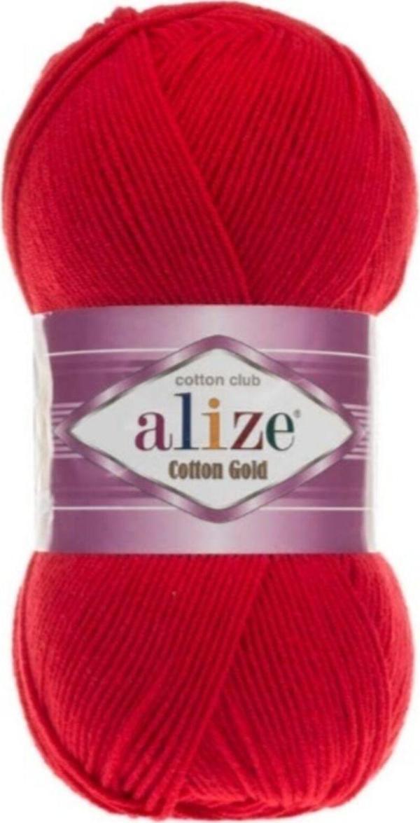 Alize Cotton Gold El Örgü İpliği - 56 Kırmızı - Image 1