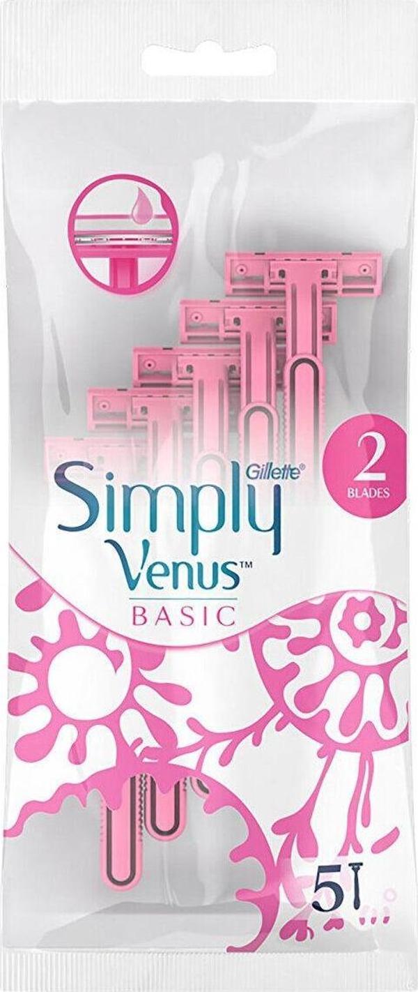 Venüs Gillette Venus Simply 2 Basic Kadın Tıraş Bıçağı 5'Li Paket - Image 1