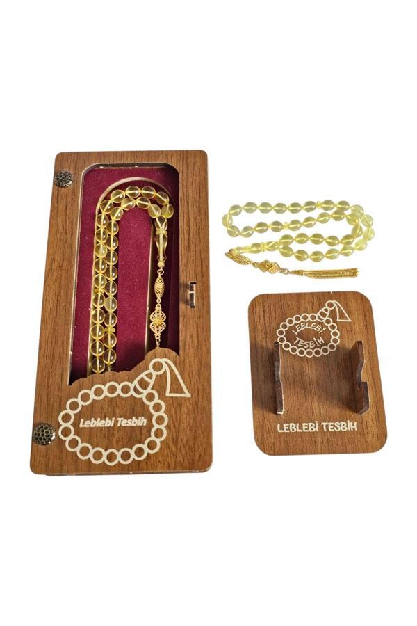 Leblebi Tesbih Gümüş Püsküllü  Damla Kehribar Tesbih Lt1277 - Image 1
