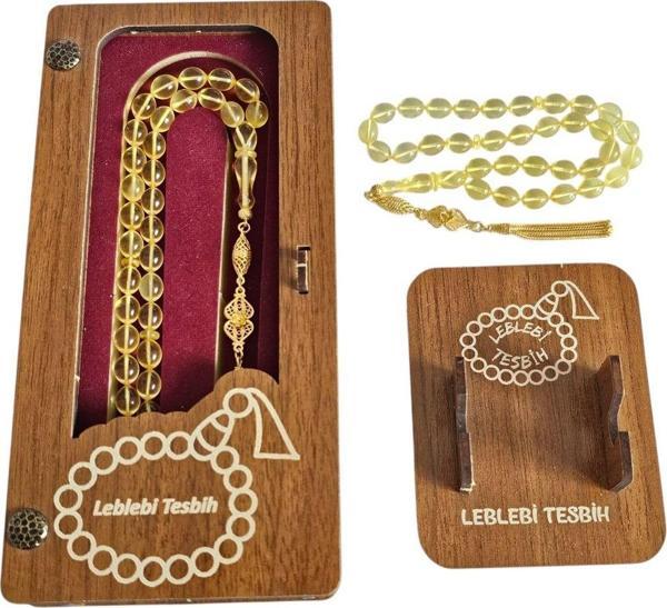 Leblebi Tesbih Gümüş Püsküllü  Damla Kehribar Tesbih Lt1277 - Image 1
