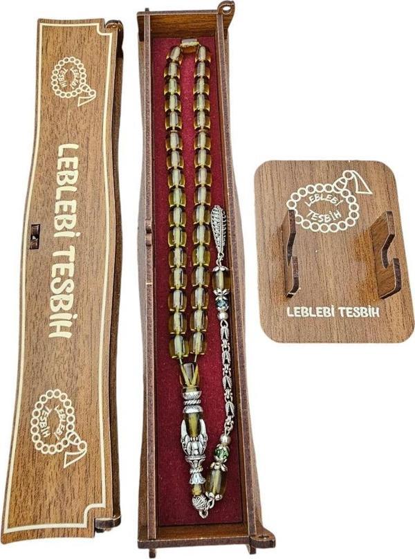 Leblebi Tesbih Kartal Pençeli Nakkaş İmameli Ateş Kehribar Tesbih Lt1236 - Image 1
