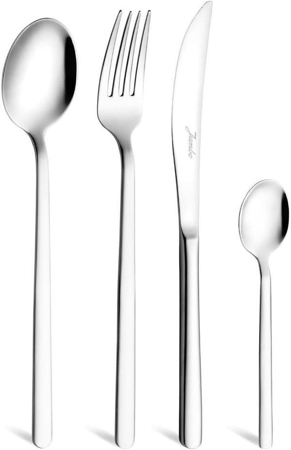 Jumbo 2900 Vannes 24 Parça 6 Kişilik Tatlı Çatal Kaşık Bıçak Takımı - Image 1