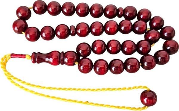 Leblebi Tesbih Osmanlı Benzetme Sıkma Kehribar Tesbih Lt1218 - Image 1