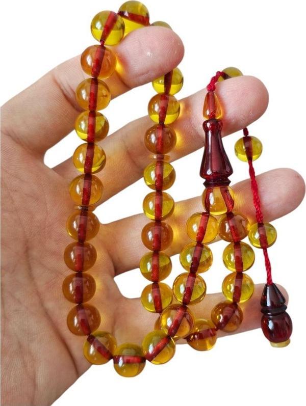 Leblebi Tesbih Osmanlı Benzetme Sıkma Kehribar Tesbih Lt1222 - Image 1
