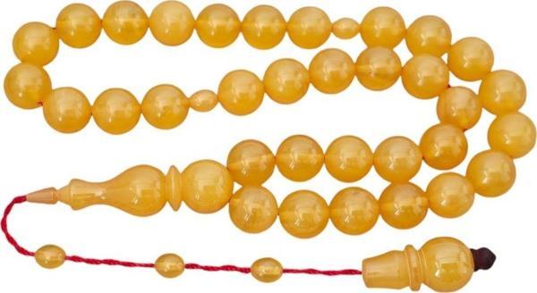 Leblebi Tesbih Osmanlı Benzetme Sıkma Kehribar Tesbih Lt1228 - Image 1