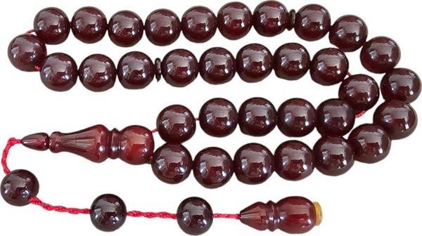 Leblebi Tesbih Osmanlı Benzetme Sıkma Kehribar Tesbih Lt1266 - Image 1