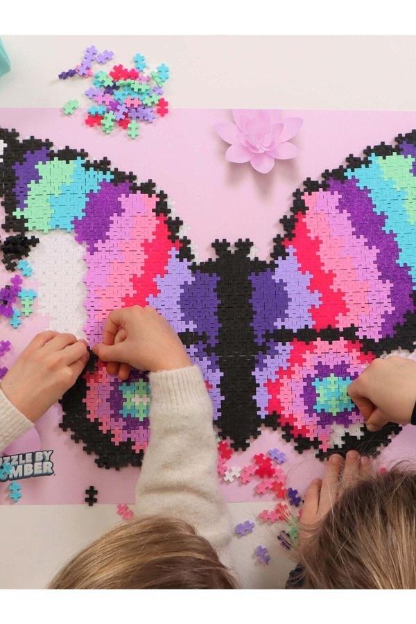 Minecraft Temalı Puzzle by Number Butterfly Numaralı Kelebek Puzzle Lego Yapı Oyuncağı - Image 1