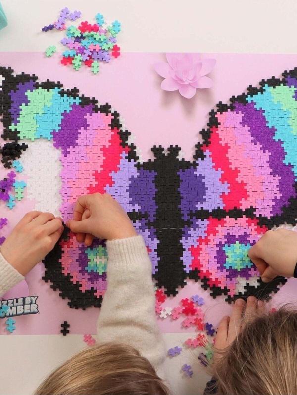 Minecraft Temalı Puzzle by Number Butterfly Numaralı Kelebek Puzzle Lego Yapı Oyuncağı - Image 1