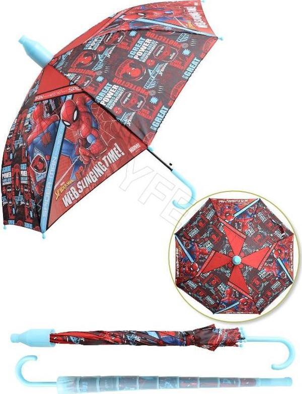 Spiderman Web Slinging Time PVC Koruma Kılıflı Çocuk Şemsiyesi - 3 - 12 Yaş Arası Çap : 85 cm - Image 1
