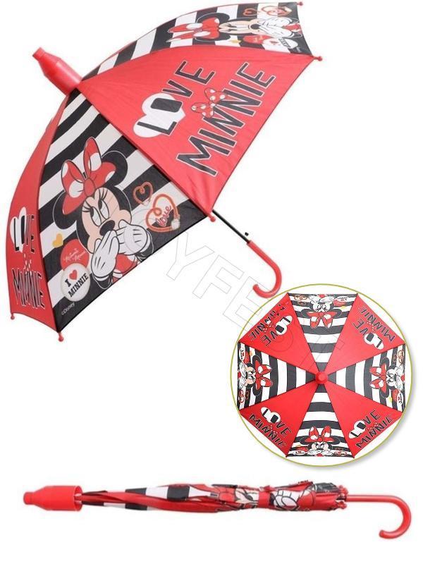 Minnie Mouse Love Minnie PVC Koruma Kılıflı Çocuk Şemsiyesi - 3 - 12 Yaş Arası Çap : 85 cm - Image 1