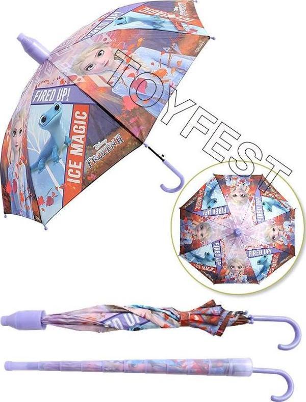 Frozen Karlar Ülkesi Ice Magic PVC Koruma Kılıflı Çocuk Şemsiyesi - 3 - 12 Yaş Arası Çap : 85 cm - Image 1