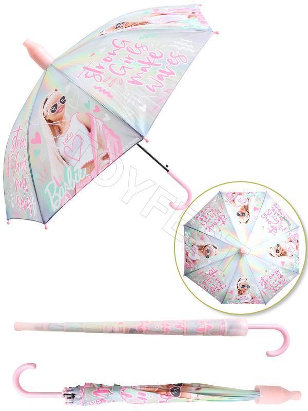 Barbie Strong Girl PVC Koruma Kılıflı Çocuk Şemsiyesi - 3 - 12 Yaş Arası Çap : 85 cm - Image 1