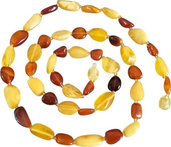Leblebi Tesbih Özel Kutusunda Damla Kehribar Yetişkin Kolye Lt1288 - Image 1