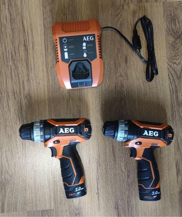 Aeg 12 Volt Bs 12C2 Ikili Akülü Matkap Seti 2 2.0 - 2.4 Ah Darbesiz 2 Yıl Solo Makine - Image 1