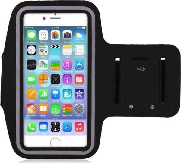 Coverzone 5.5 Inch Universal Cep Telefonu Kılıf Kol Bandı Neopren Kumaş Siyah - Image 1